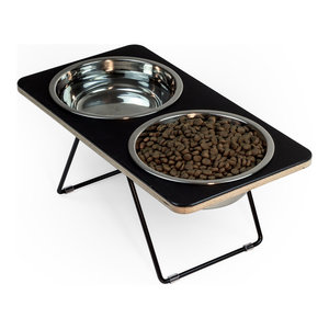Boxer 2 Small Pet Feeder Contemporary Pet Bowls And Feeding