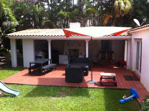 Old House Make Outdoor E Look Nice And Modern My Questions Are Should I Move The Furniture To Cover Area Where Do Put Bbq What With Fireplace Think It Looks Bad And Dirty