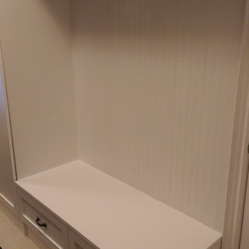 Mudroom coat rack and bench