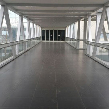 Sweden style glass railing for Dongyang garment factory
