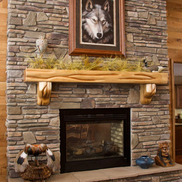 Butternut Time Worn Mantel by Kwaterski Bros. Wood Products, Inc.