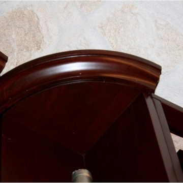 Crown Molding with a True Radius Curve Texas Home Wine Cellar