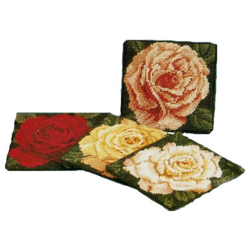 Roses Suit Coasters, Set of 4