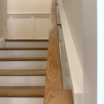 Project #140 | White Oak Staircase with Horizontal Bar Rail