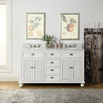 Glennville Double-Sink Vanity, 62"