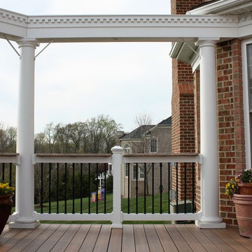 Fiberon Decking with White Columns