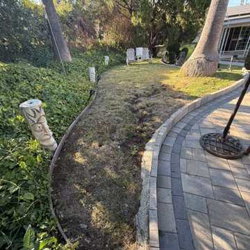 Worn Backyard Lawn Before Artificial Grass Installation