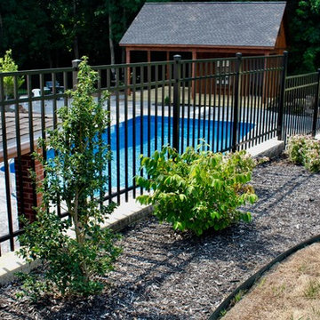 Aluminum fence for protecting pool photo