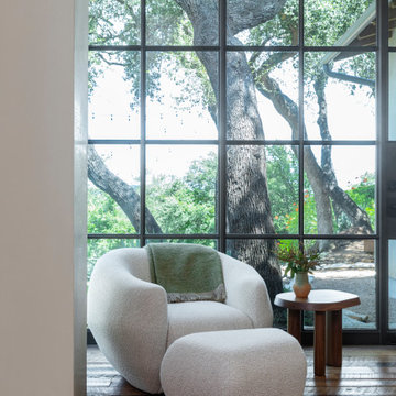 West Austin Primary Bedroom Lounge with Pierre Yovanovitch