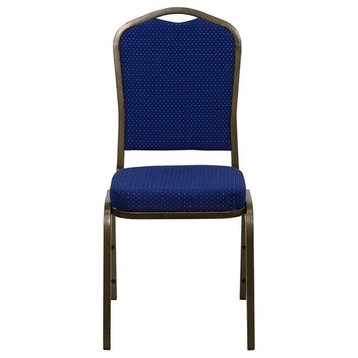 Flash Furniture Hercules Crown Back Banquet Stacking Chair in Blue