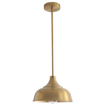 1-Light Metal Style Ceiling Light Industrial Pendant, Bronze