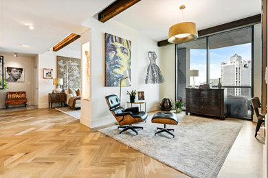 Trendy living room photo in Atlanta