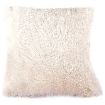 Mongolian Lamb Fur Pillow Natural 20x20"