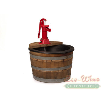 1/2 Wine Barrel Fountain