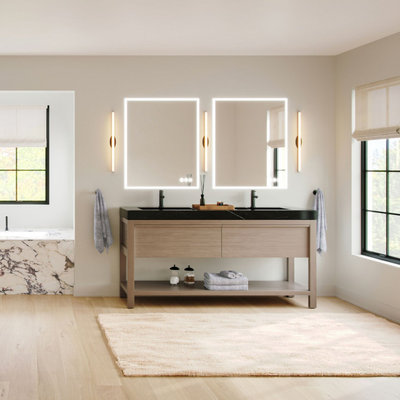 75 Bathroom with Light Wood Cabinets Ideas You'll Love - July, 2024 | Houzz