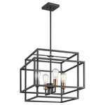 Kichler - Pendant 4-Light - Layered boxes create a design that's clean and industrial-inspired on this 4 light Taubert pendant, and the two-tone finish is a nod towards mid-century modern fashions. Adjust the pendant height to suit your home's style.