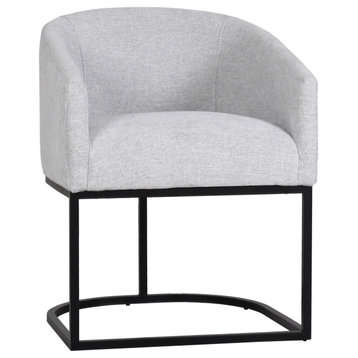 Jace Upholstered Dining Chair, Light Gray