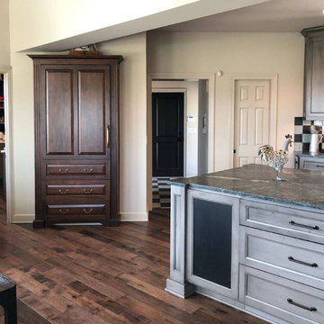 Antique Gray Farm Kitchen