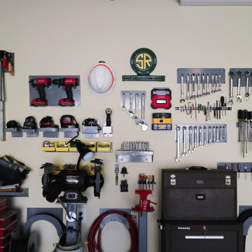 Detailed View of Pegboard Tool Organization