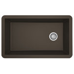 Karran USA - Karran Undermount Quartz Composite 32" Single Bowl Kitchen Sink, Brown - The QU-670 with its spacious single extra-large bowl, this design is both practical and elegant. It is manufactured from an extremely durable Karran quartz composite material that will provide years of trouble-free use. This undermount design is available in a choice of 6 elegant color options to compliment any decor. With its convenient drain on the side that can be reversible left/right depending on your set up. Let this quartz undermount single bowl kitchen sink ease the day-to-day kitchen tasks.