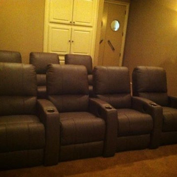 Palliser Pacifico Theater Seating in Brown Leather