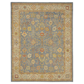 Safavieh Antiquity Collection AT314 Rug, Blue/Ivory, 6'x9'