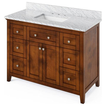 Jeffrey Alexander Chatham 48" Chocolate Single Sink Vanity With Marble Top