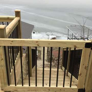 Observation Deck with Custom Bar at Corey Lake