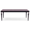 Zephyr Transitional Black Crocodile Lacquer and Crystal Dining Table
