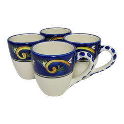 Le Souk Ceramique - Riya Stoneware Tea Cups, Set of 4 - Teacups