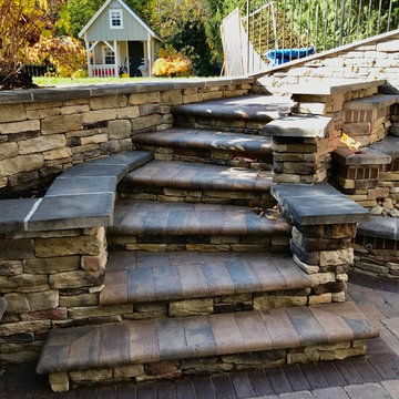 Walk out basement patio w/TV, Gas fireplace and water feature - Lewis Center, OH