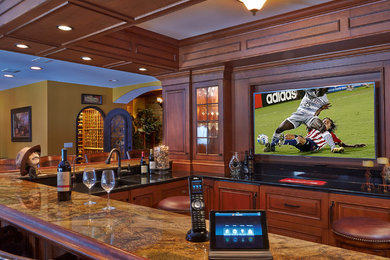 Inspiration for a contemporary basement remodel in Detroit