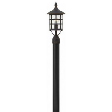 1 Light Medium Outdoor Post or Pier Mount Lantern in Traditional-Coastal Style