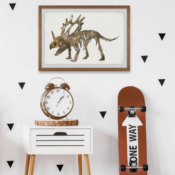 "Styracosaurus Skeleton" Framed Painting Print