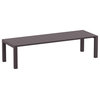 Compamia Vegas 118" Extendable Patio Dining Table in Brown