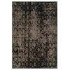 Ophelia Overdyed Traditional Gray and Black Rug, 7'10"x10'10"