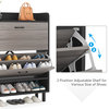 Tribesigns Shoe Storage Cabinet With Flip Doors, Black