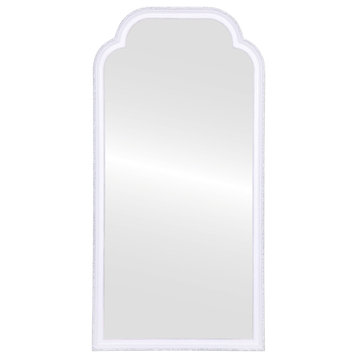 Angelina Framed Full Length Mirror, Clover Cathedral, 23.6x47.6, Linen White