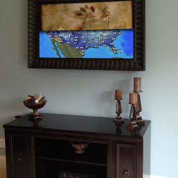 Media Décor Moving Art Screen in a Louisville Home