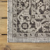 Rozetta Boho Medallion Textured Weave Indoor/Outdoor, Gray/Black, 9 X 12