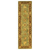 Safavieh Antiquity Collection AT21 Rug, Green/Brown, 2'3"x8'