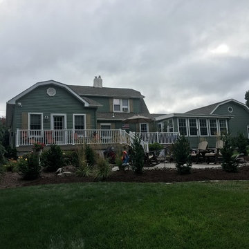 Backyard Landscape Renovation w/ Basalt Column Fountain