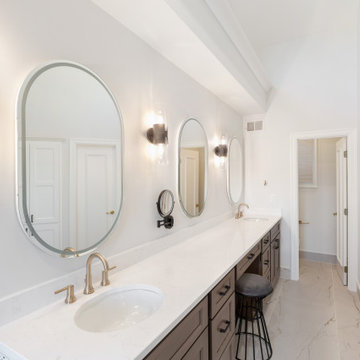 Transitional Primary Bath + Closet Olathe, KS