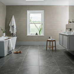 Penthouse Coal Stone Effect Porcelain Tile - Flooring