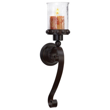Traditional Brown Metal Wall Sconce 69590