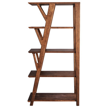 Coast To Coast Transitional Etagere With Knoll Brown Vinegar Finish 53448