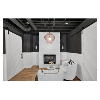 Naperville Modern Rustic Basement - Modern - Basement - Chicago - by ...