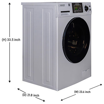 All-in-one Washer Dryer Ventless FULLY BUILTIN 0-CLEARANCE 1.62cf/110V Equator, Silver