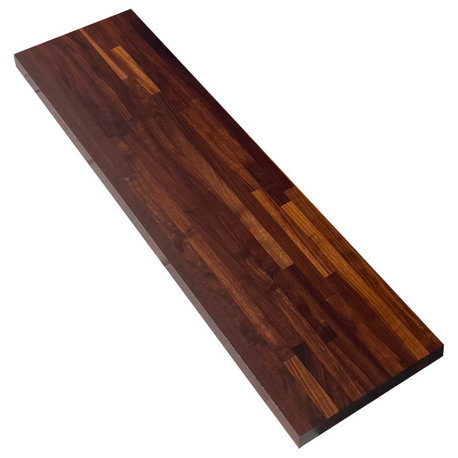 American-Made 1.5" Thick Butcher Block Shelf, Walnut, 12" X 48"