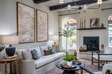 Living room - mediterranean living room idea in Austin